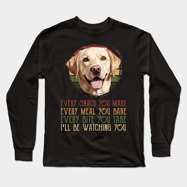 Labrador Allure T-Shirts That Showcase Every Meal You Bake of Labradors Long Sleeve T-Shirt by Crazy Frog GREEN